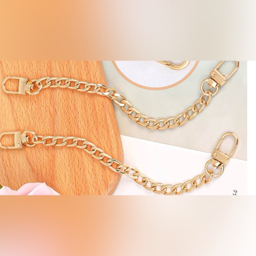 NEW Chain extenders or Replacements for Bags TWO pieces Gold-tone